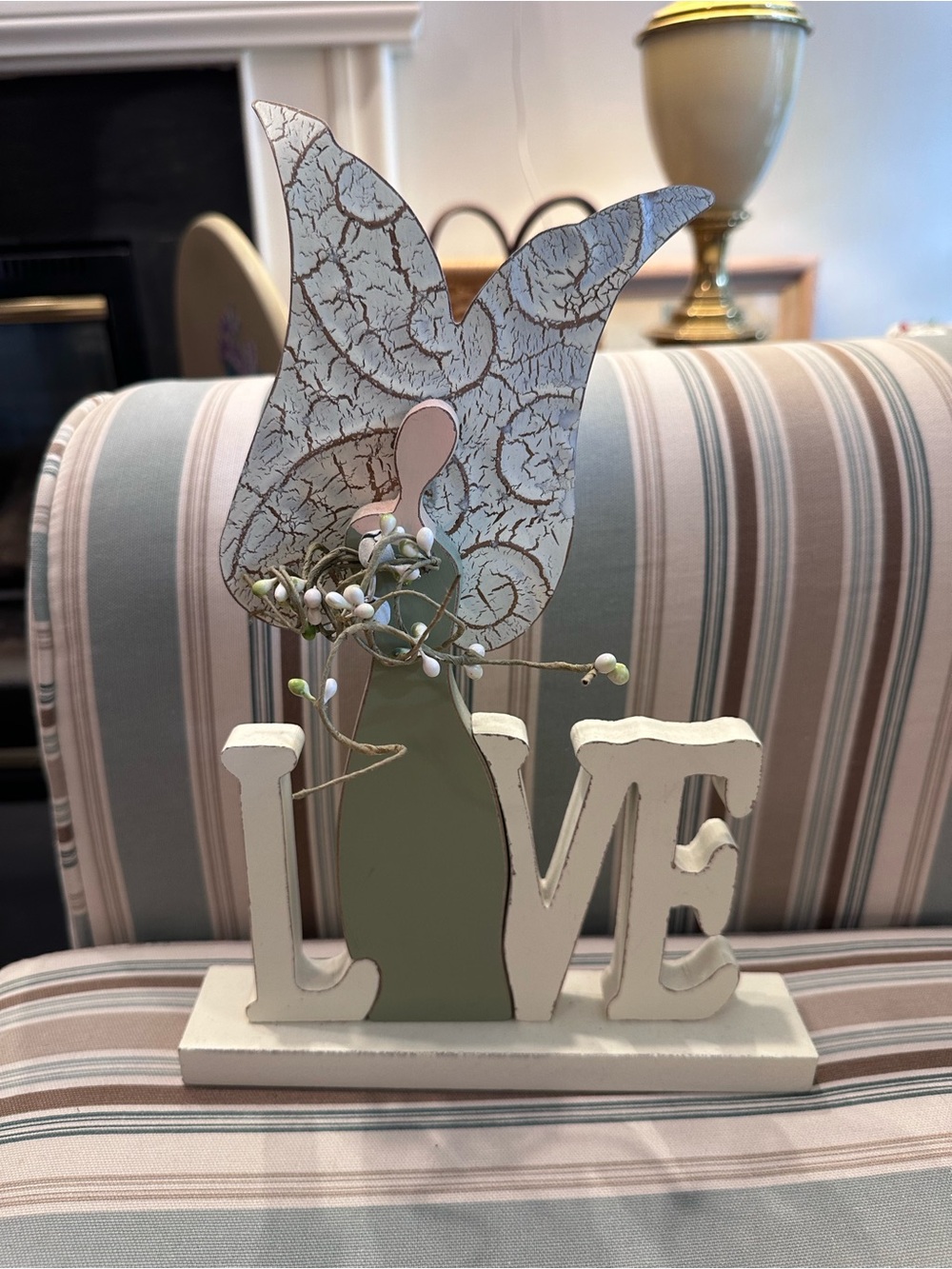 LOVE Angel Decor in White, & Sage